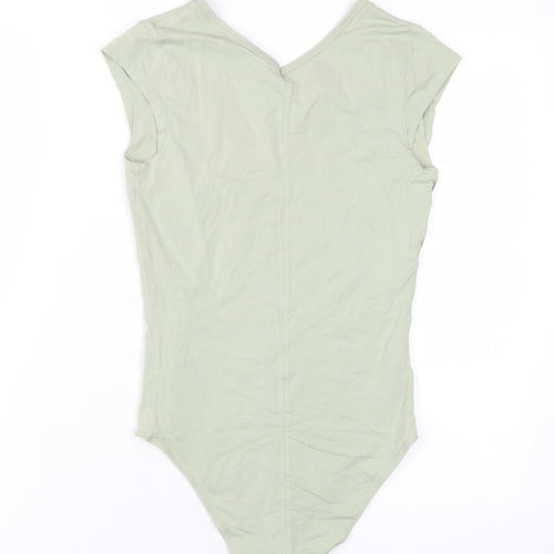 Everlane Womens Green Cotton Bodysuit One-Piece Size S Snap