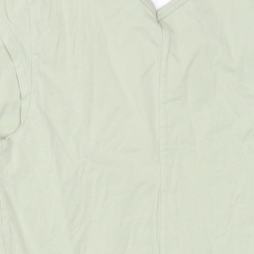 Everlane Womens Green Cotton Bodysuit One-Piece Size S Snap