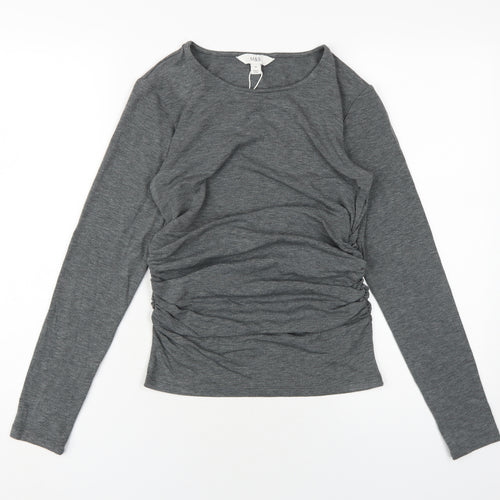 Marks and Spencer Womens Grey Acrylic Basic T-Shirt Size 10 Round Neck