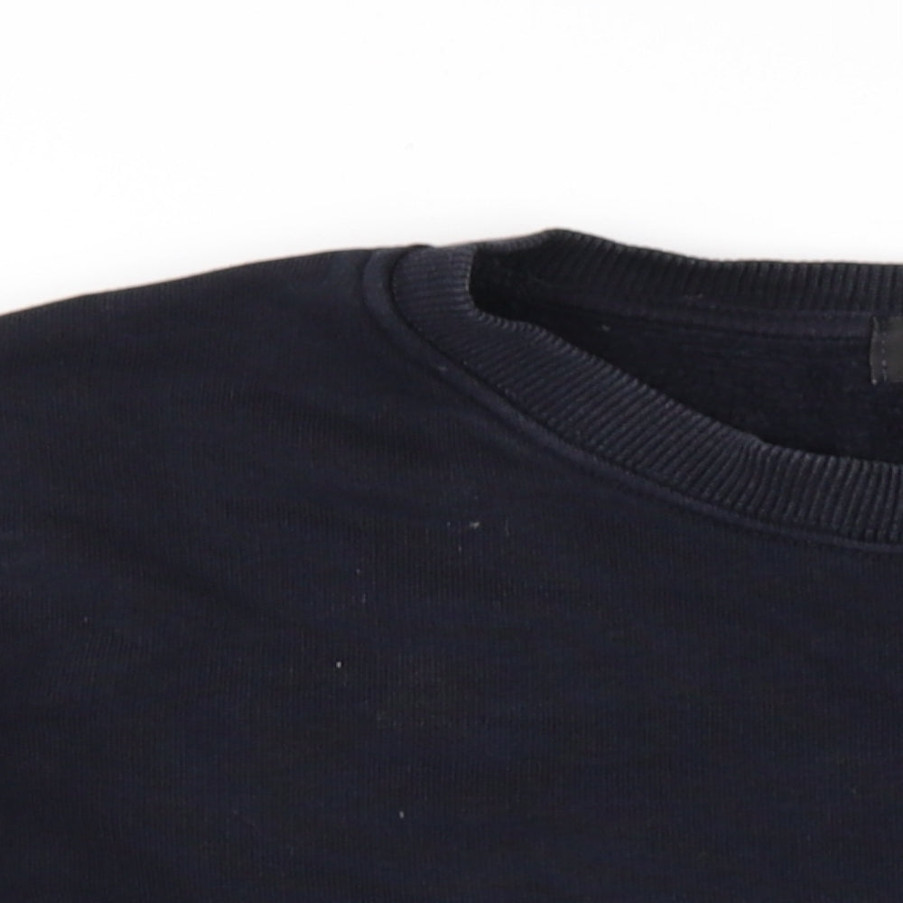 Jam Industries Mens Blue Cotton Pullover Sweatshirt Size S