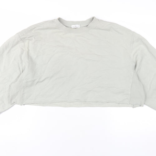 Good American Womens Green Cotton Pullover Sweatshirt Size L Pullover