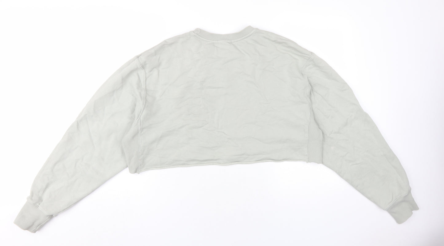Good American Womens Green Cotton Pullover Sweatshirt Size L Pullover