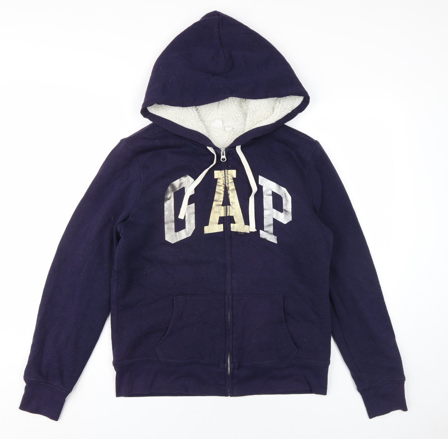 Gap Womens Blue Cotton Full Zip Hoodie Size M Zip