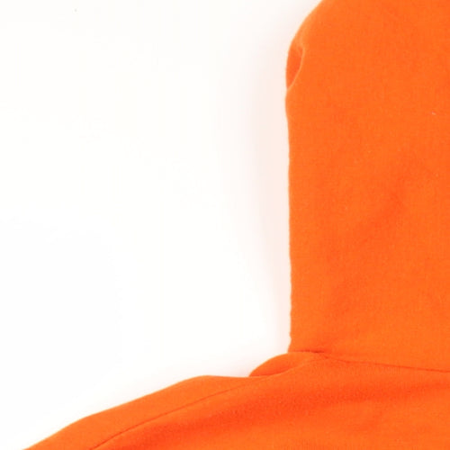 Champion Mens Orange Cotton Pullover Hoodie Size L