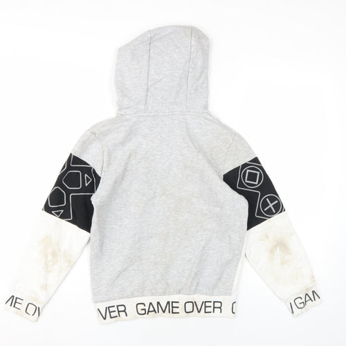 PlayStation Boys Multicoloured Geometric Cotton Pullover Hoodie Size 10 Years Pullover