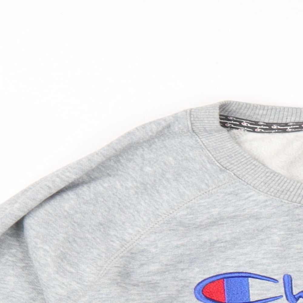 Champion Womens Grey Cotton Pullover Sweatshirt Size M Pullover