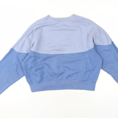 Nike Womens Blue Cotton Pullover Sweatshirt Size M Pullover