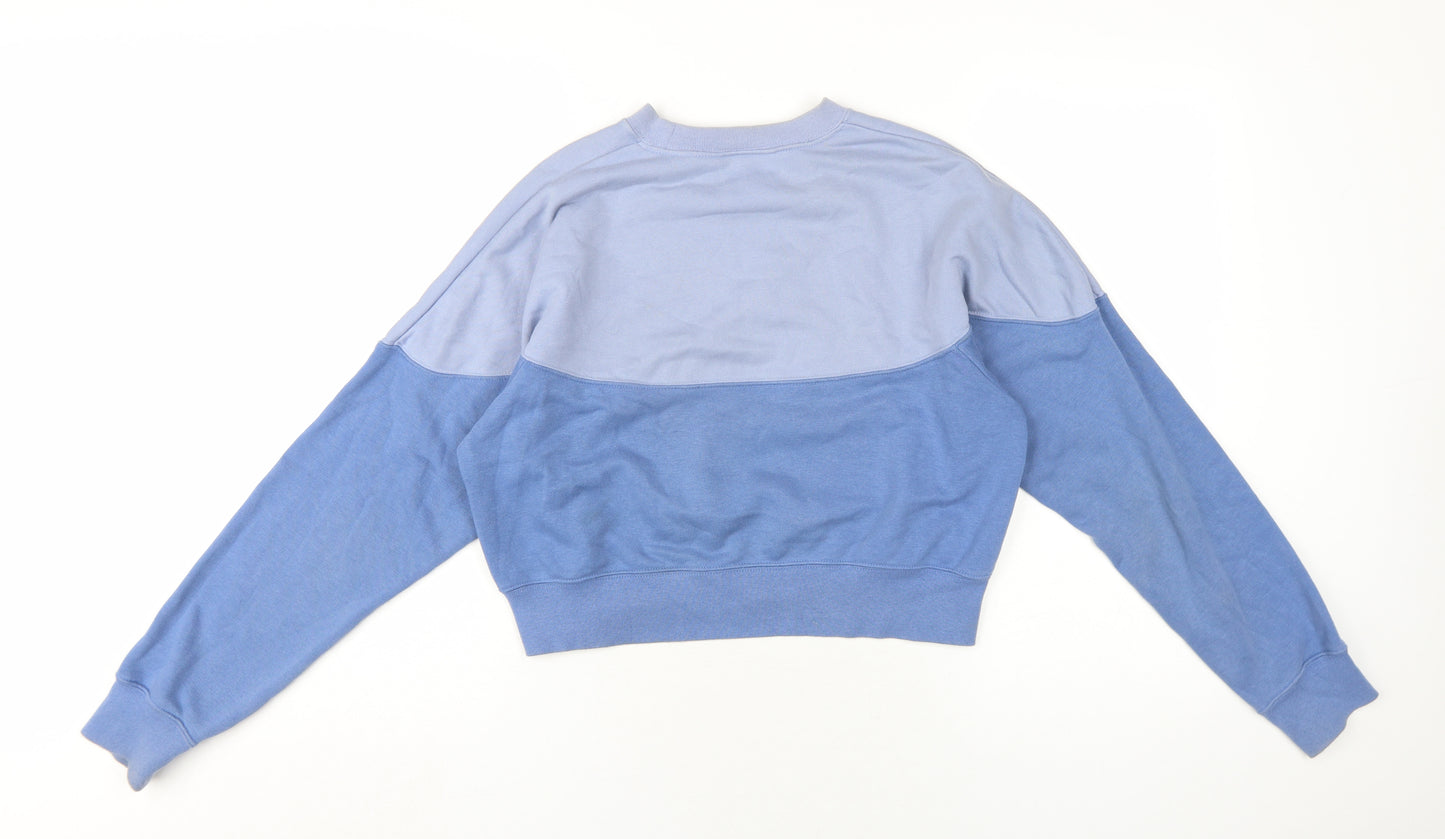 Nike Womens Blue Cotton Pullover Sweatshirt Size M Pullover