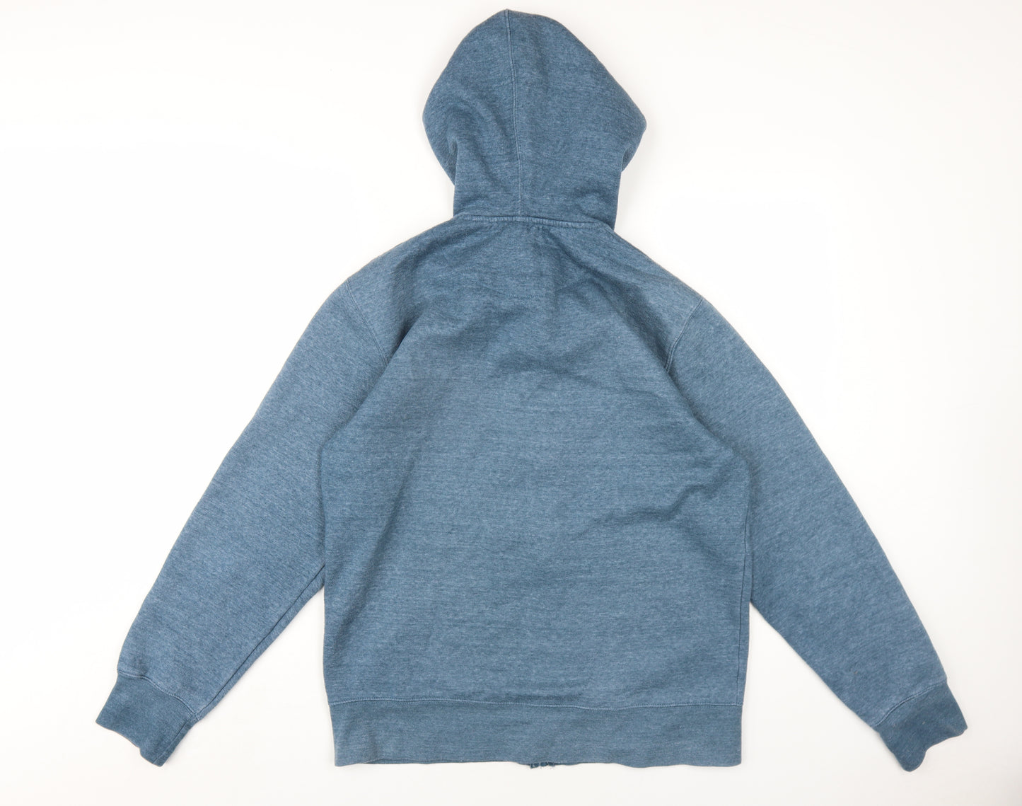 KAM Mens Blue Cotton Full Zip Hoodie Size L