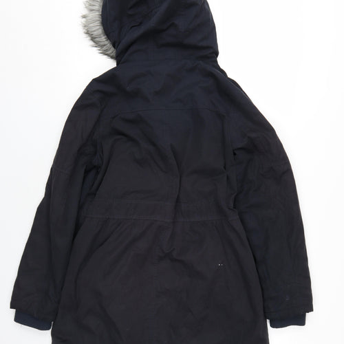 Oasis Womens Black Parka Coat Size M Zip