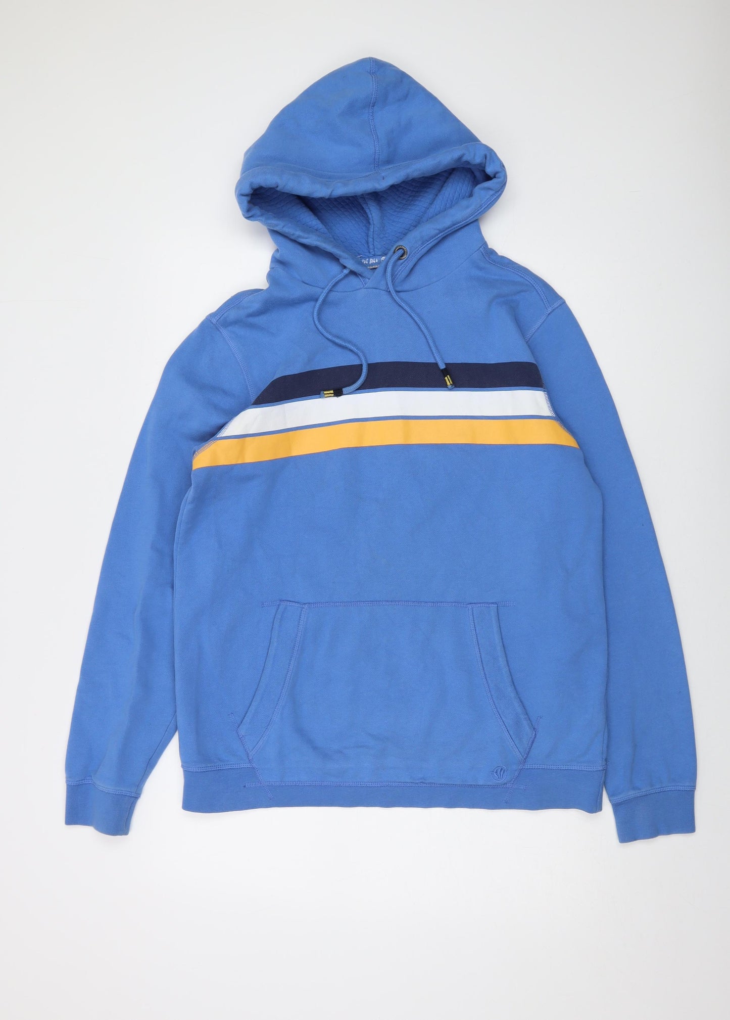 Fat Face Mens Blue Cotton Pullover Hoodie Size M