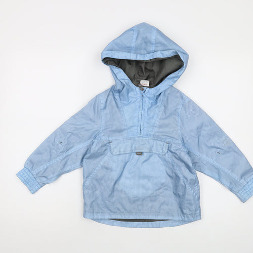 Mini Club Boys Blue Check Jacket Size 4-5 Years Pullover