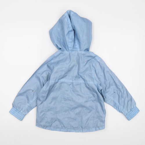 Mini Club Boys Blue Check Jacket Size 4-5 Years Pullover