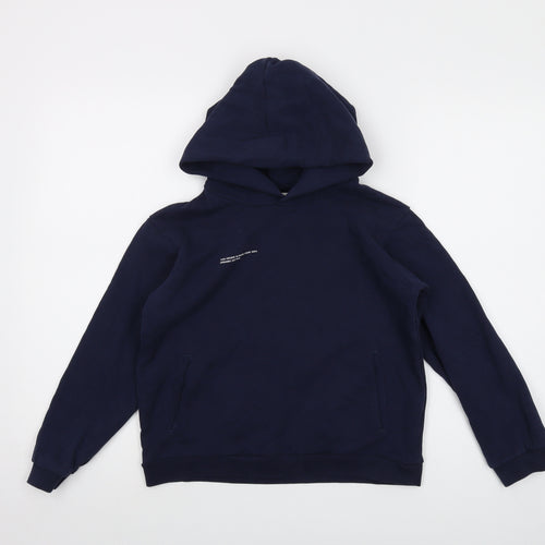 Pangaia Boys Black Cotton Pullover Hoodie Size 9-10 Years Pullover