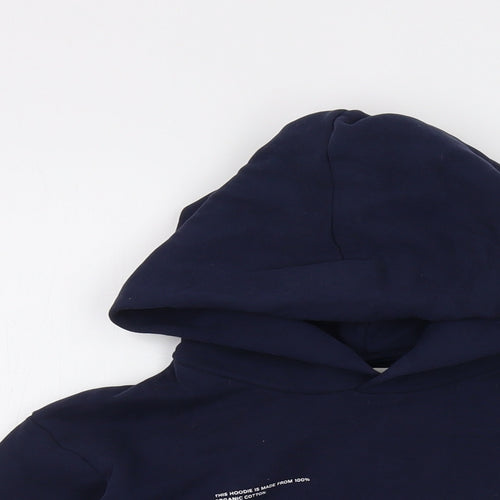 Pangaia Boys Black Cotton Pullover Hoodie Size 9-10 Years Pullover