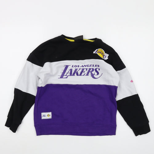 NBA Boys Multicoloured Cotton Pullover Sweatshirt Size 8-9 Years Pullover - Lakers