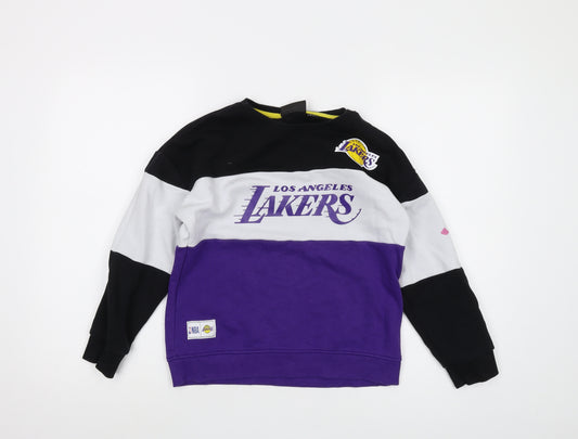 NBA Boys Multicoloured Cotton Pullover Sweatshirt Size 8-9 Years Pullover - Lakers