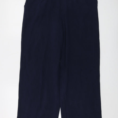 Lands' End Womens Blue Cotton Trousers Size M L29 in Regular