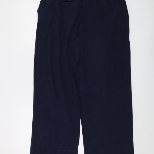 Lands' End Womens Blue Cotton Trousers Size M L29 in Regular