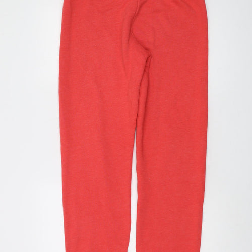 Jack Wills Womens Red Cotton Sweatpants Trousers Size 12 L31 in Regular Drawstring