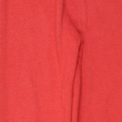 Jack Wills Womens Red Cotton Sweatpants Trousers Size 12 L31 in Regular Drawstring