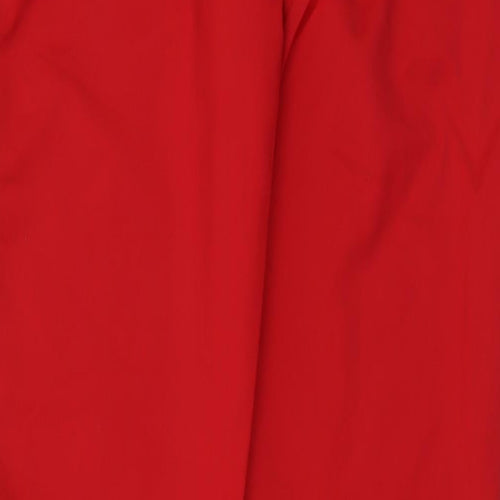 Mango Womens Red Cotton Chino Trousers Size 10 L30 in Regular Button