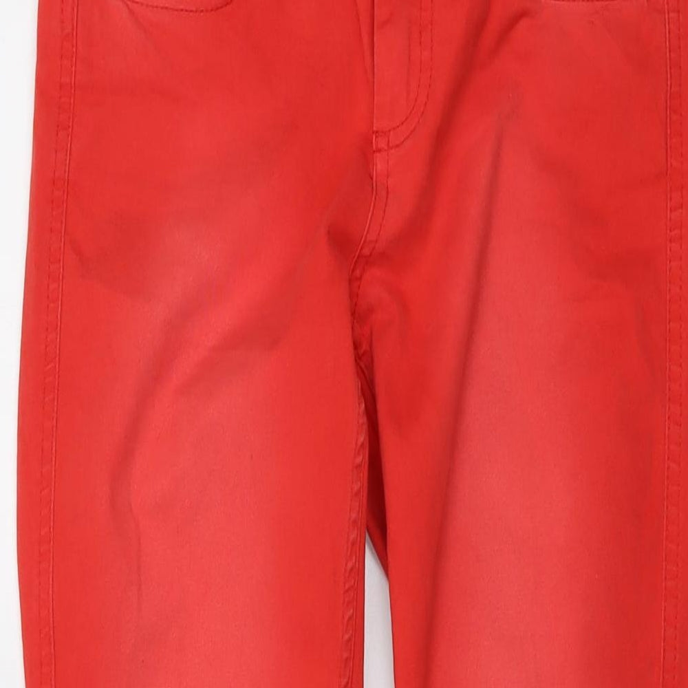 MOTIVI Womens Red Cotton Skinny Jeans Size 10 L31 in Regular Button