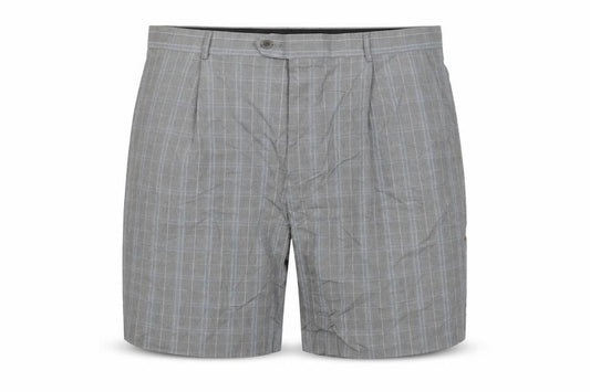 Maine Golf Mens Grey Plaid Cotton Chino Shorts Size 42 in L10 in Regular Button