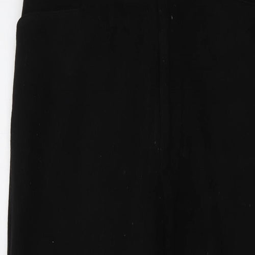 Limehaus Womens Black Viscose Trousers Size L L28 in Regular Button