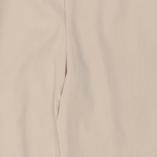 Nasty Gal Womens Beige Polyester Trousers Size 8 L26 in Regular Zip