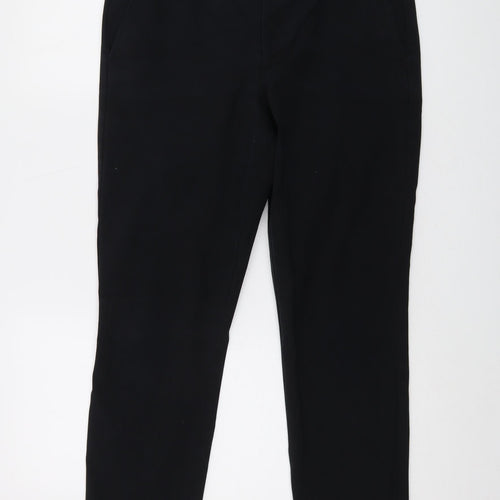 Polo Ralph Lauren Womens Black Cotton Trousers Size 10 L28 in Regular Button