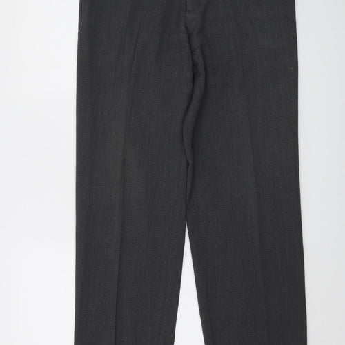 Boss Mens Green Polyester Trousers Size 34 in L32 in Regular Button