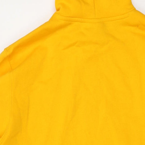 Champion Mens Yellow Cotton Pullover Hoodie Size XL