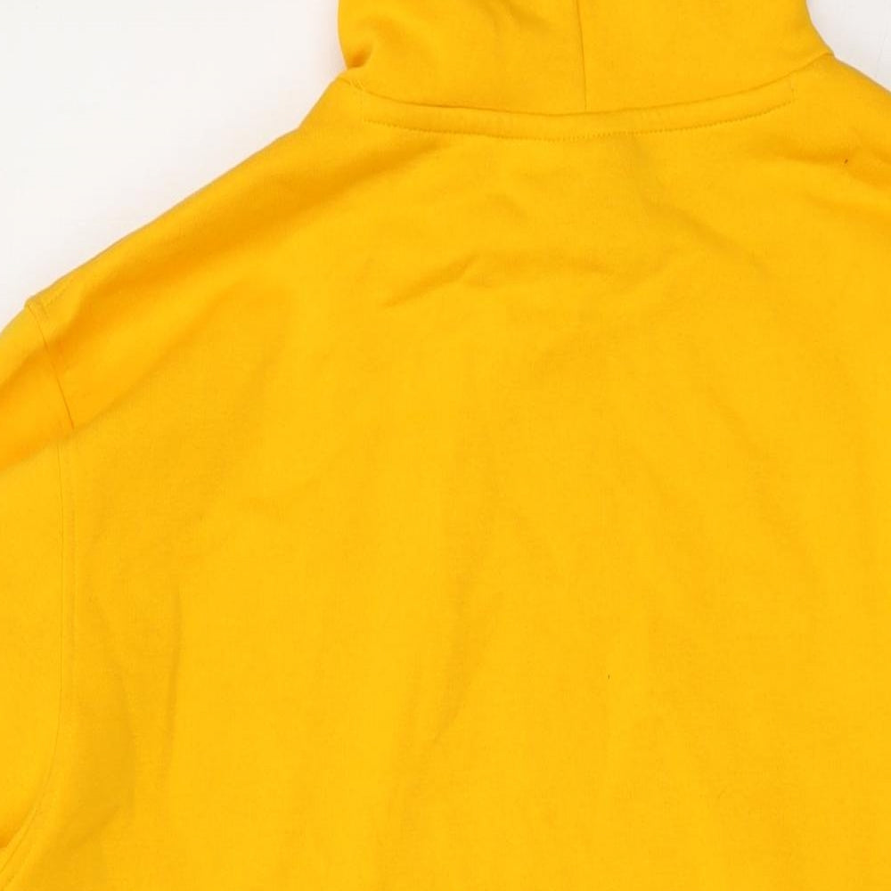 Champion Mens Yellow Cotton Pullover Hoodie Size XL