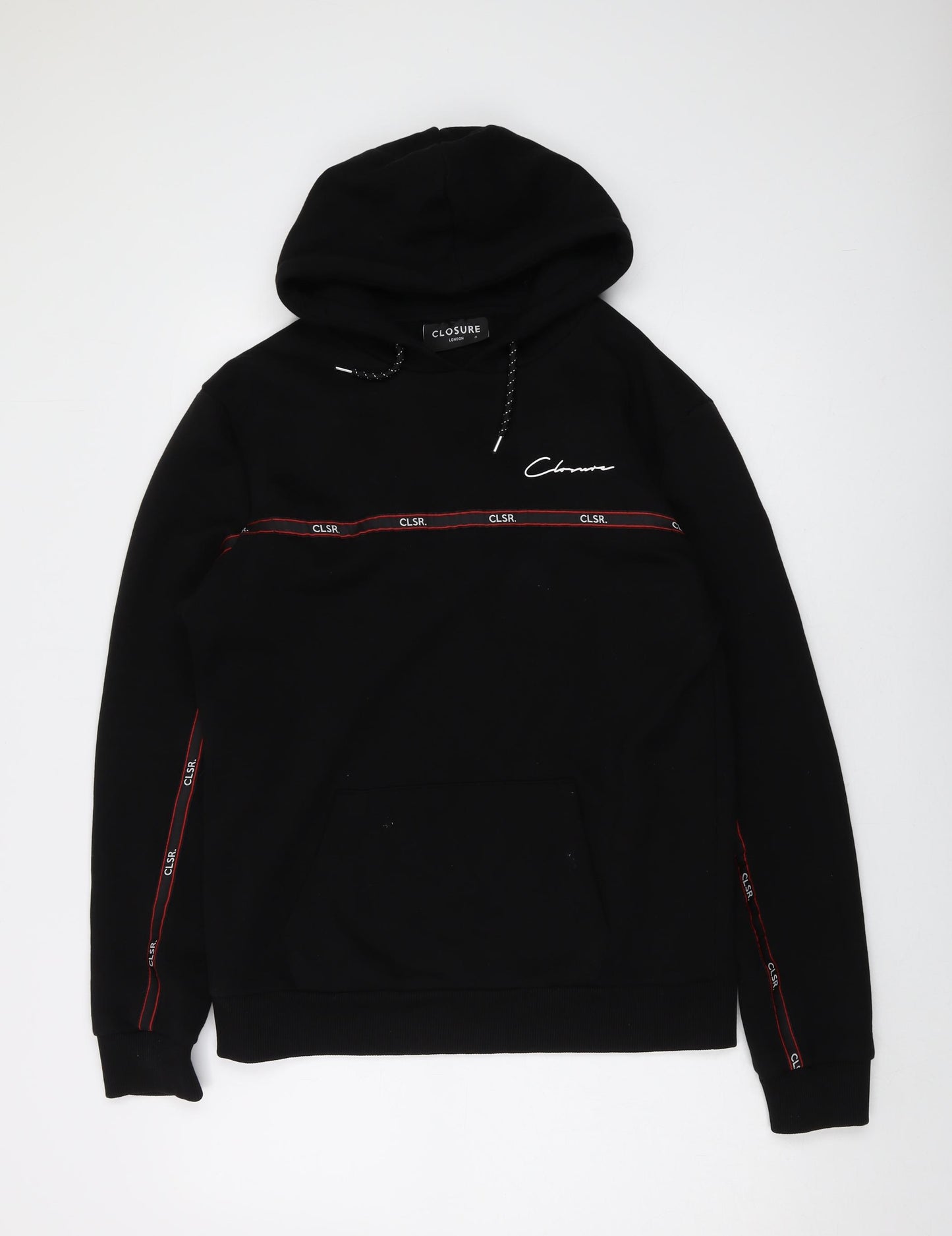 CLOSURE Mens Black Cotton Pullover Hoodie Size S