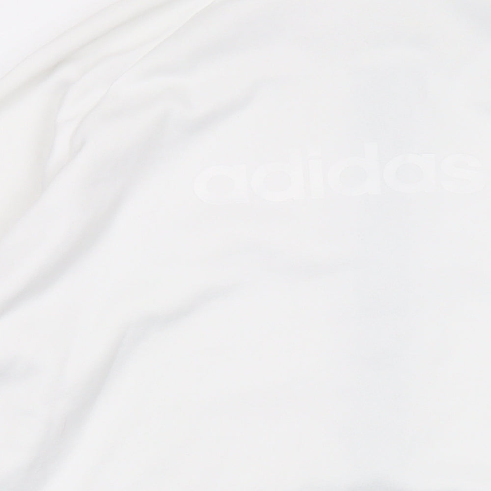 adidas Mens White Polyester Full Zip Sweatshirt Size 2XL