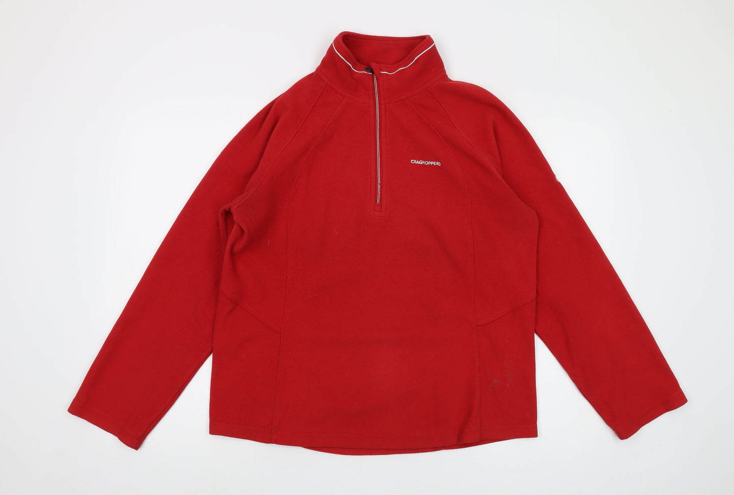 Craghoppers Womens Red Polyester Pullover Sweatshirt Size 14 Zip