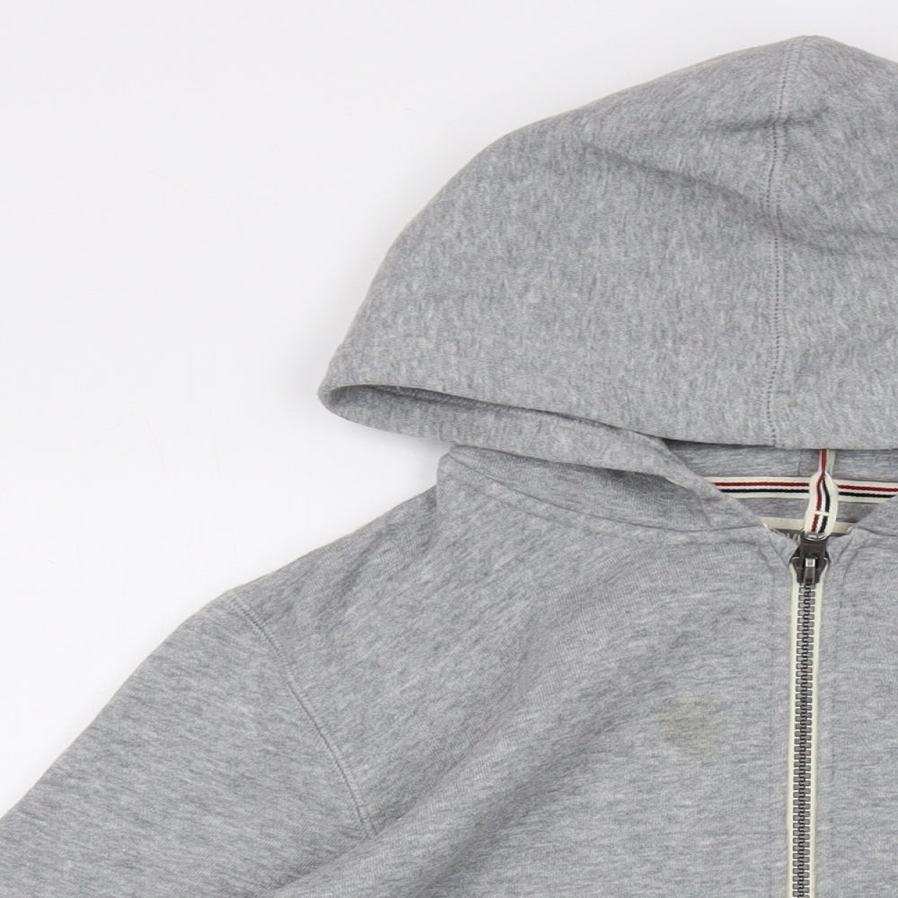 Converse Boys Grey Cotton Full Zip Hoodie Size 12-13 Years Zip