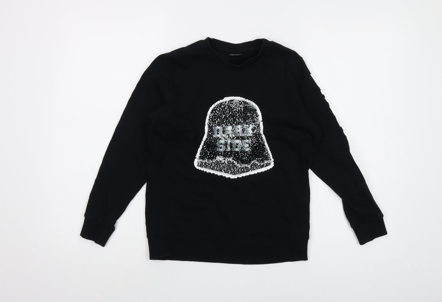 Star Wars Boys Black Cotton Pullover Sweatshirt Size 9 Years Pullover