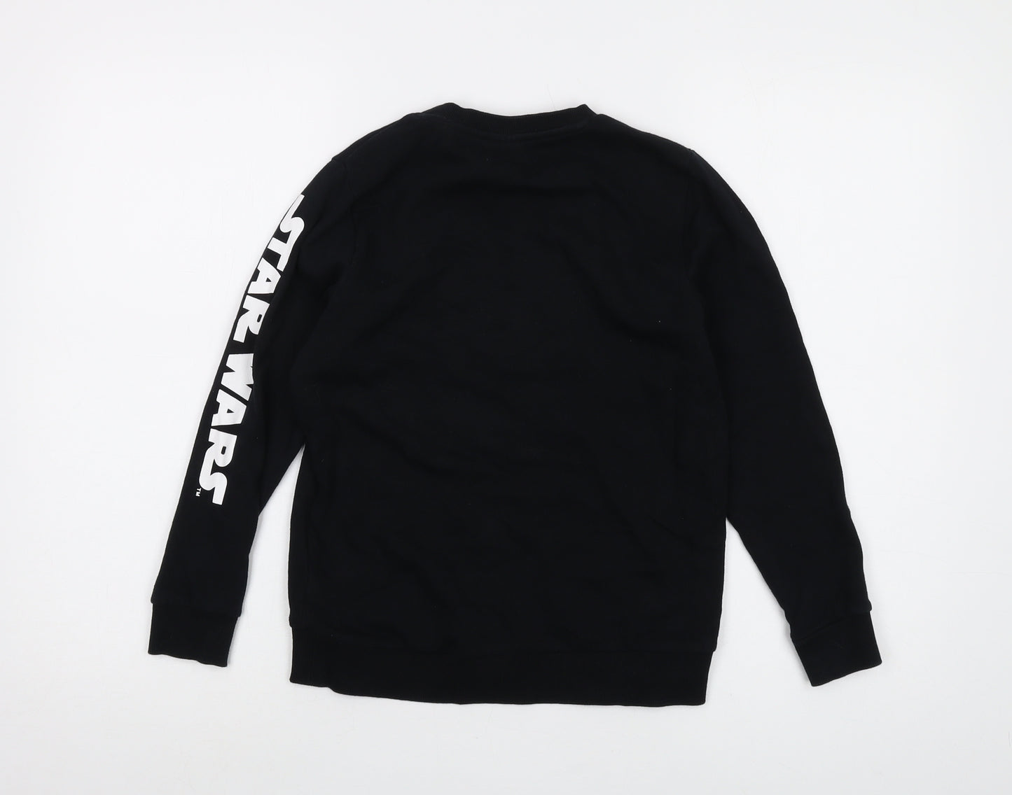 Star Wars Boys Black Cotton Pullover Sweatshirt Size 9 Years Pullover