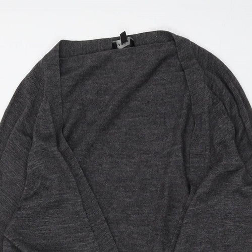 Jaeger Womens Grey V-Neck Wool Cardigan Jumper Size L
