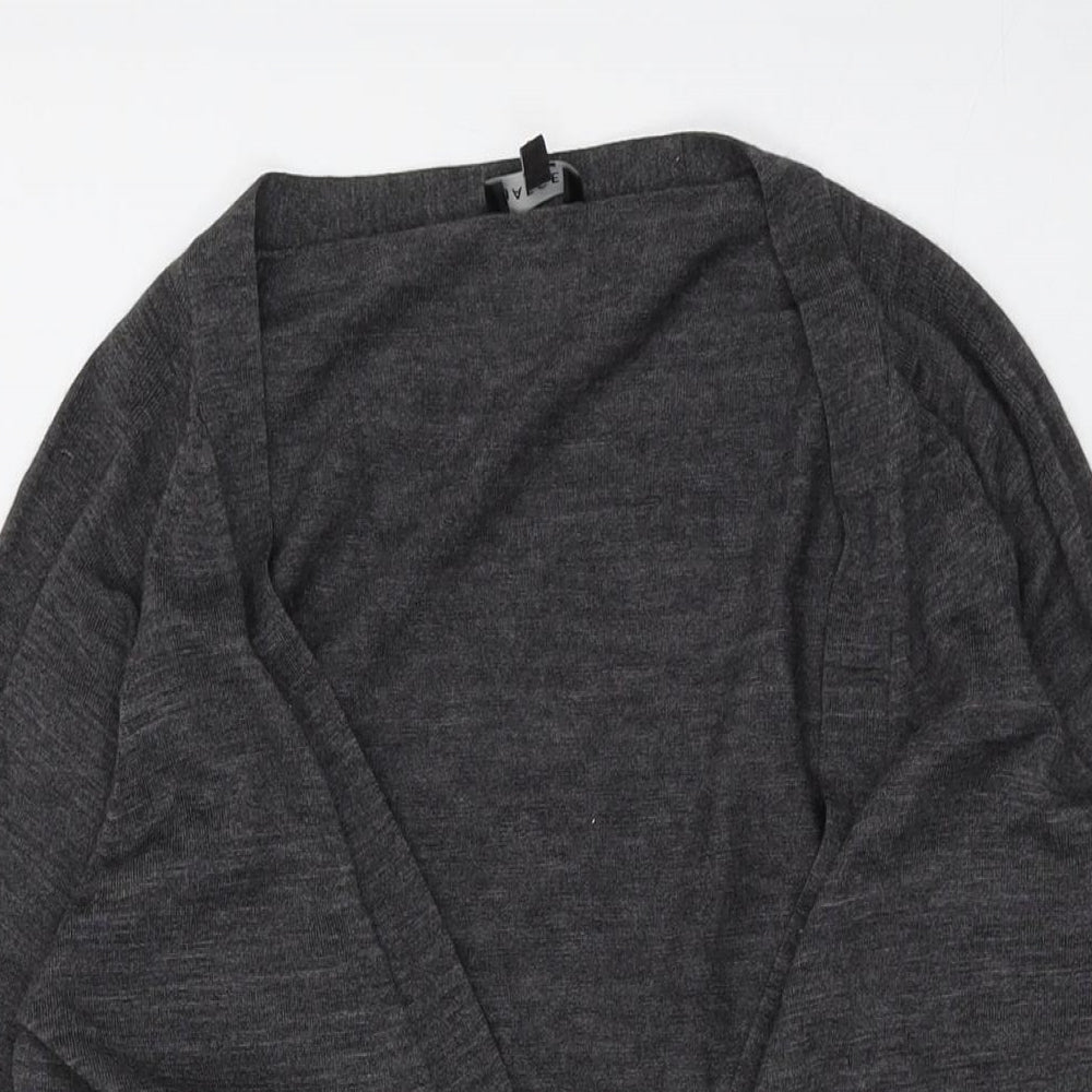 Jaeger Womens Grey V-Neck Wool Cardigan Jumper Size L