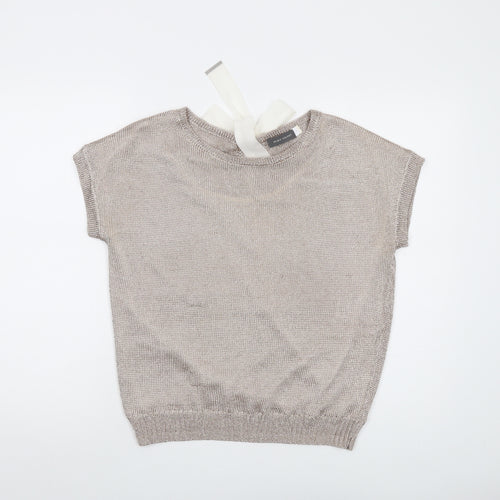 Mint Velvet Womens Pink Crew Neck Viscose Pullover Jumper Size S