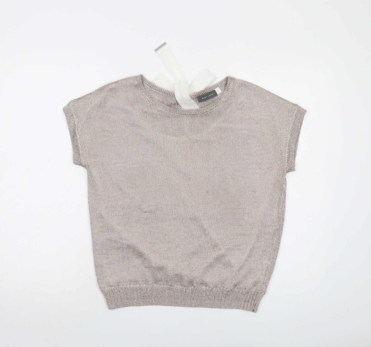 Mint Velvet Womens Pink Crew Neck Viscose Pullover Jumper Size S