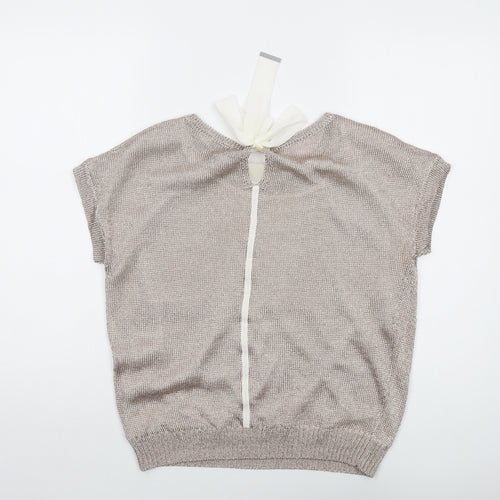 Mint Velvet Womens Pink Crew Neck Viscose Pullover Jumper Size S