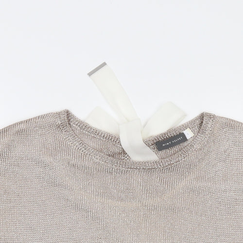 Mint Velvet Womens Pink Crew Neck Viscose Pullover Jumper Size S