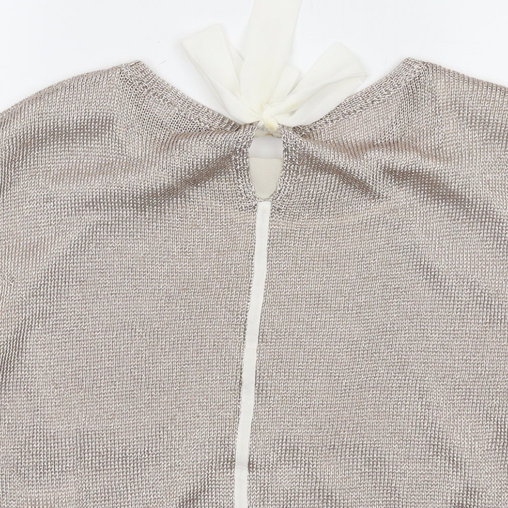 Mint Velvet Womens Pink Crew Neck Viscose Pullover Jumper Size S