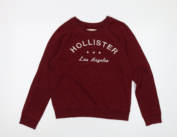 Hollister Womens Red Cotton Pullover Sweatshirt Size XS Pullover