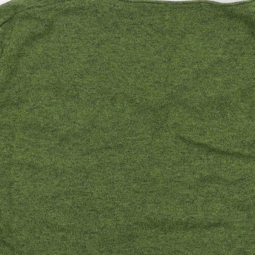 Kaliko Womens Green V-Neck Viscose Pullover Jumper Size 16