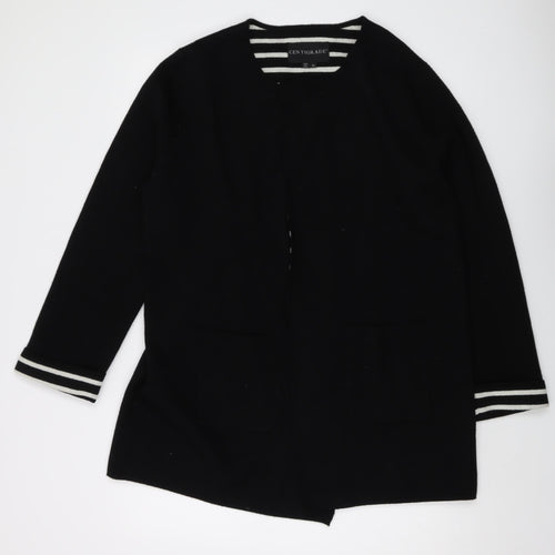Centrigade Womens Black V-Neck Polyester Cardigan Jumper Size XL